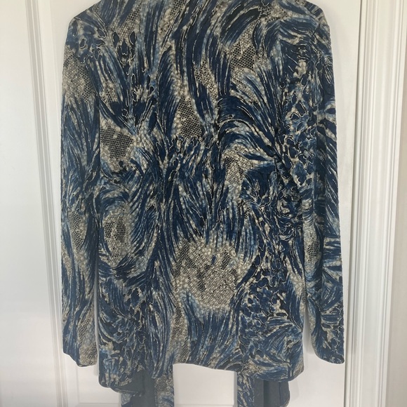 Chico's Blue Abstract Cardigan - Picture 2 of 2